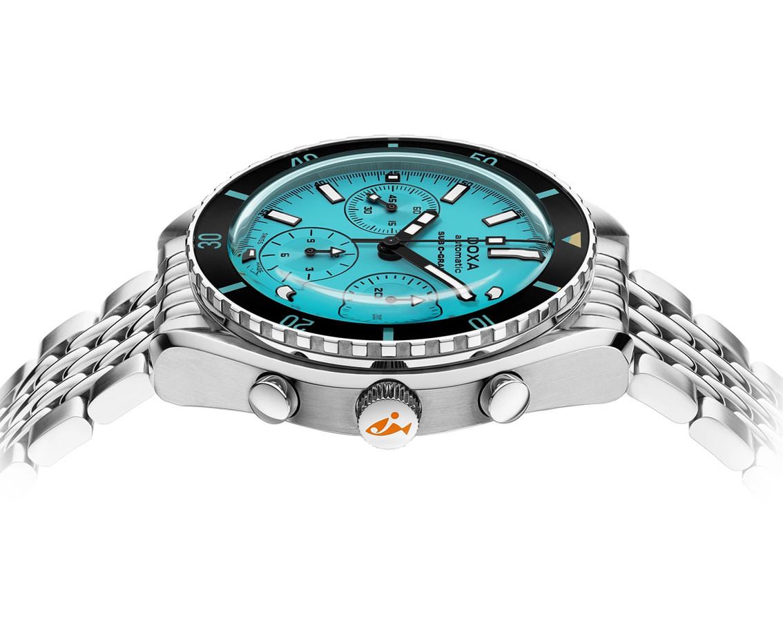 Doxa SUB 200 C-GRAPH Aquamarine Blue Dial 45 mm Automatic Watch For Men - 3