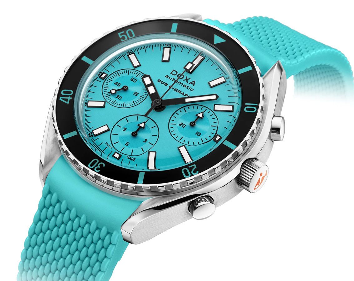 Doxa SUB 200 C-GRAPH Aquamarine Blue Dial 45 mm Automatic Watch For Men - 2