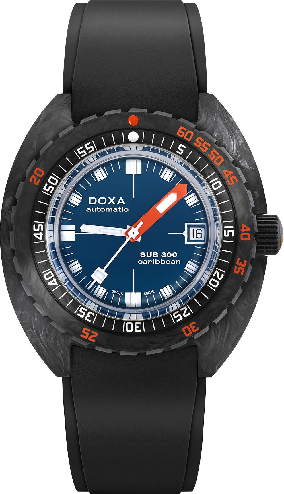 Doxa SUB 300 Carbon Caribbean Blue Dial 42.5 mm Automatic Watch For Men - 1