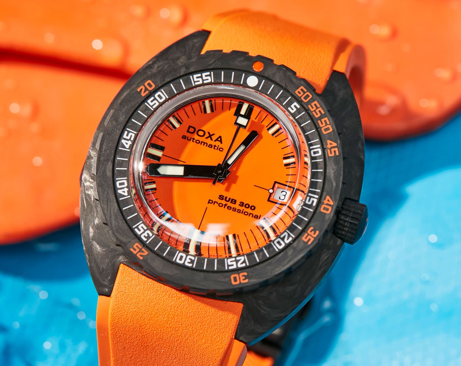 Doxa SUB 300 Carbon Professional Orange Dial 42.5 mm Automatic Watch For Men - 9