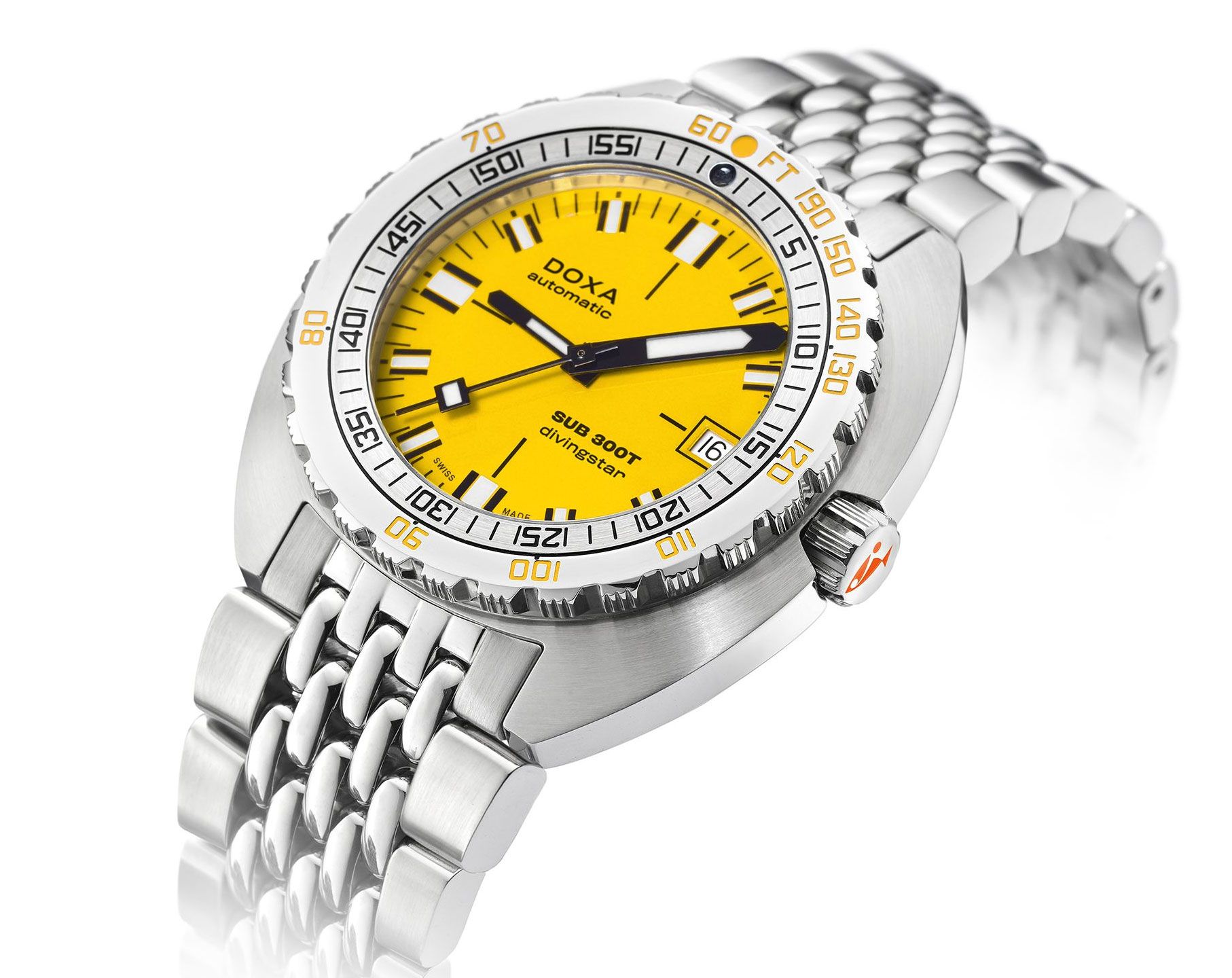 Doxa SUB 300T Divingstar Yellow Dial 42.5 mm Automatic Watch For Men - 3