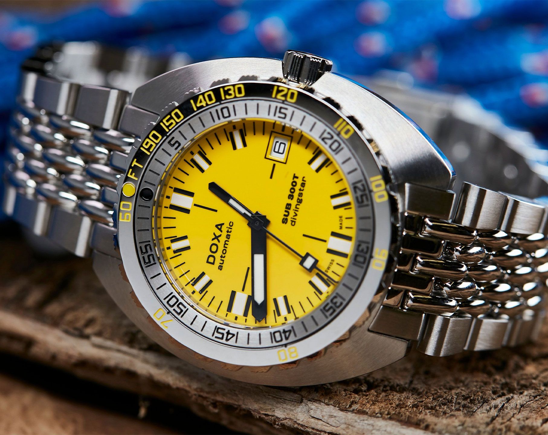 Doxa SUB 300T Divingstar Yellow Dial 42.5 mm Automatic Watch For Men - 6