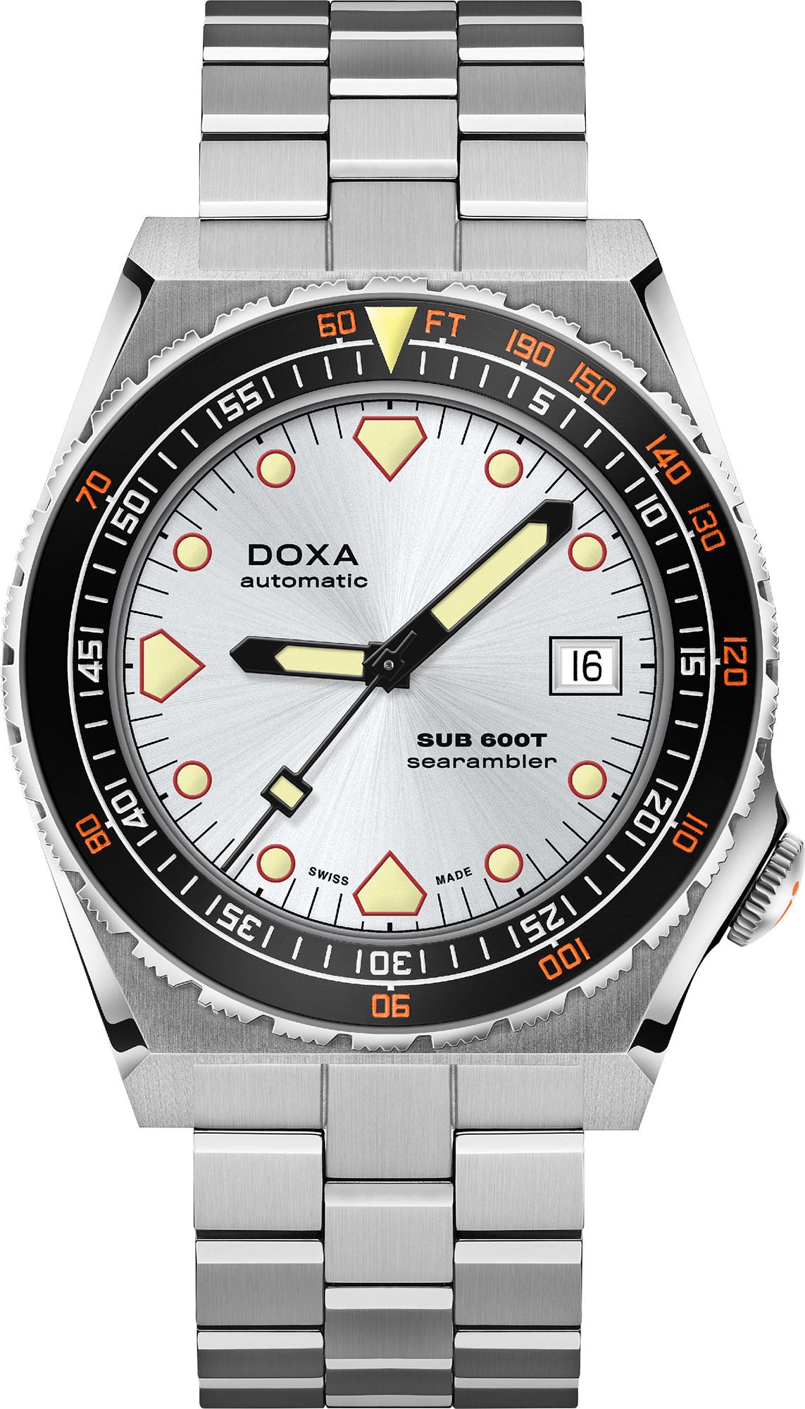 Doxa SUB 600T Searambler Silver Dial 40 mm Automatic Watch For Men - 1