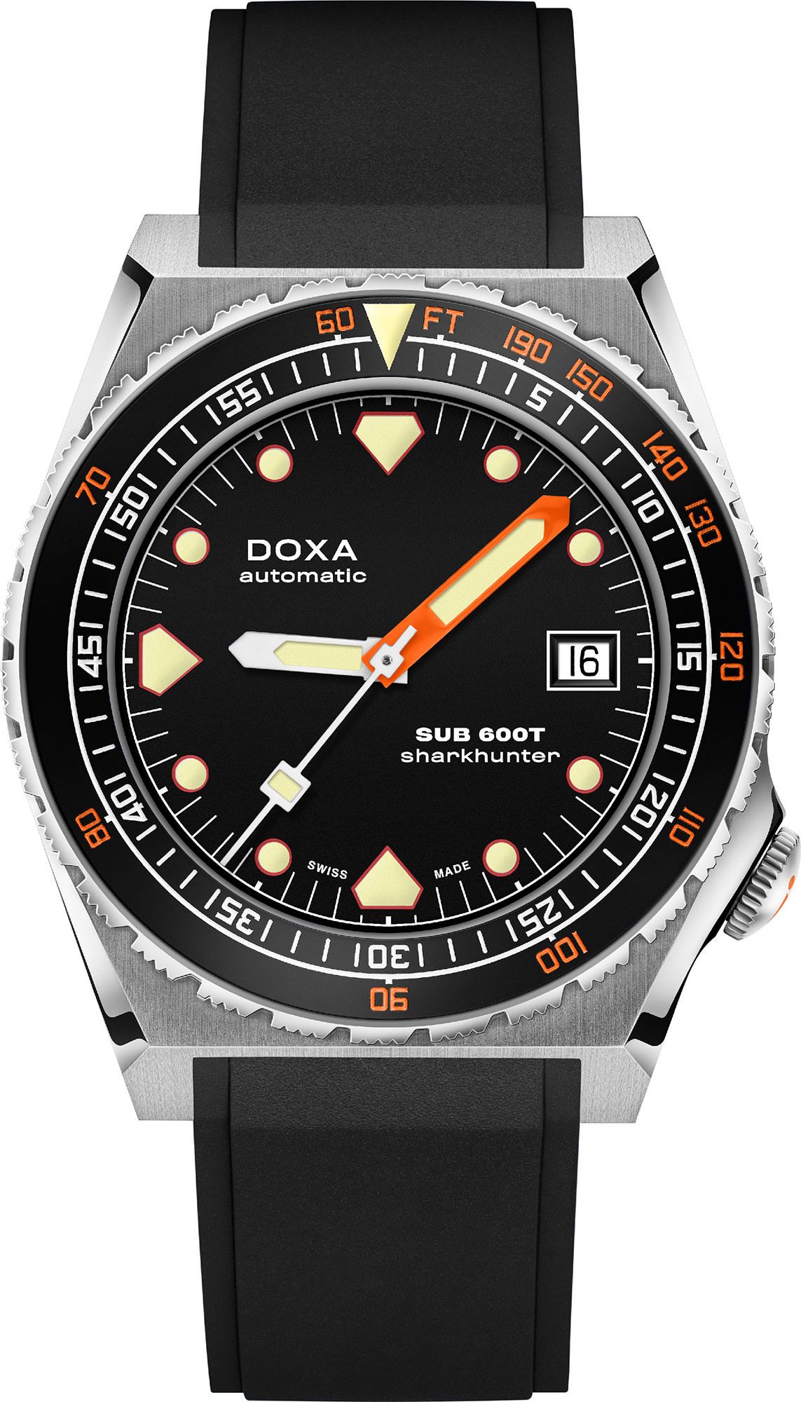 Doxa SUB 600T Sharkhunter Black Dial 40 mm Automatic Watch For Men - 1