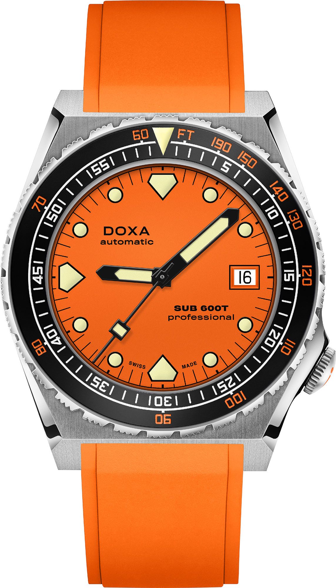 Doxa SUB 600T Professional Orange Dial 40 mm Automatic Watch For Men - 1