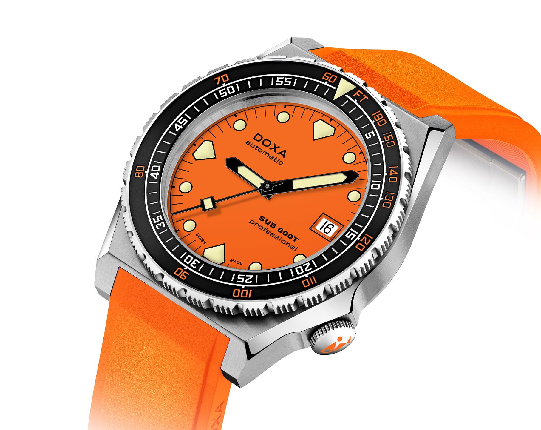 Doxa SUB 600T Professional Orange Dial 40 mm Automatic Watch For Men - 2