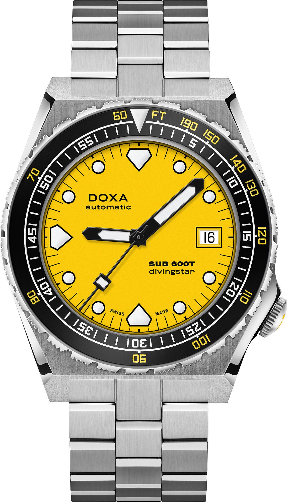 Doxa SUB 600T Divingstar Yellow Dial 40 mm Automatic Watch For Men - 1