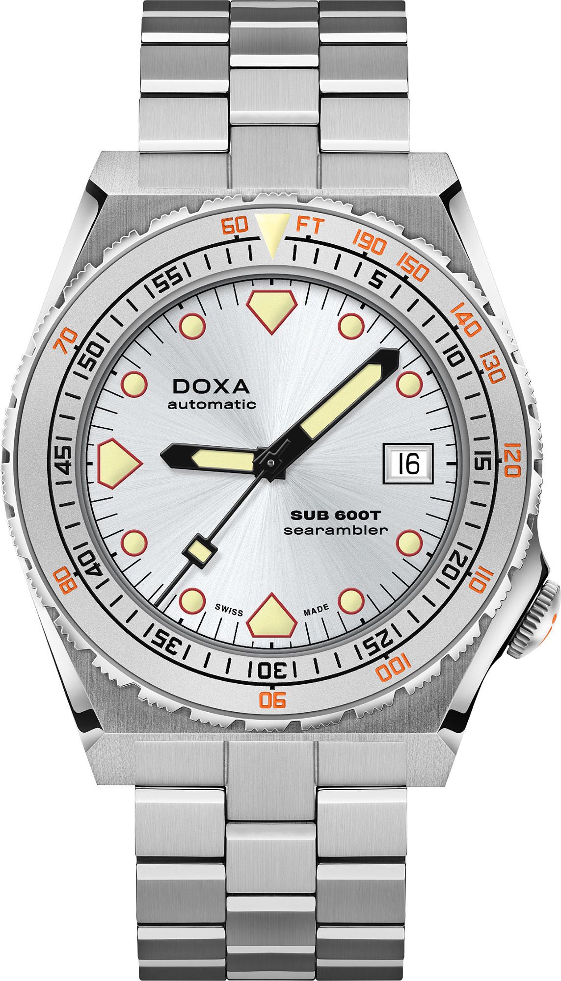 Doxa SUB 600T Searambler Silver Dial 40 mm Automatic Watch For Men - 1