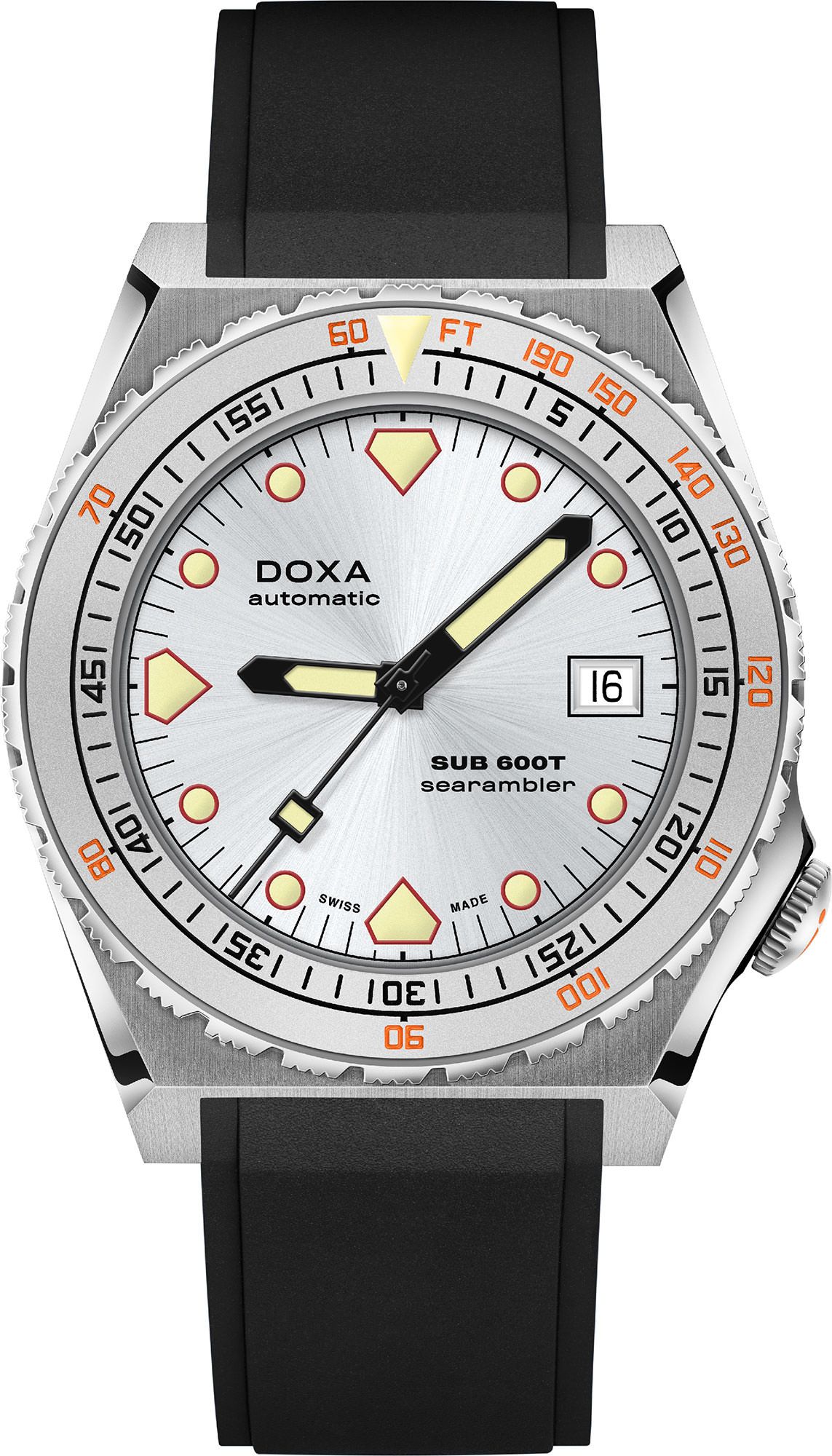 Doxa SUB 600T Searambler Silver Dial 40 mm Automatic Watch For Men - 1