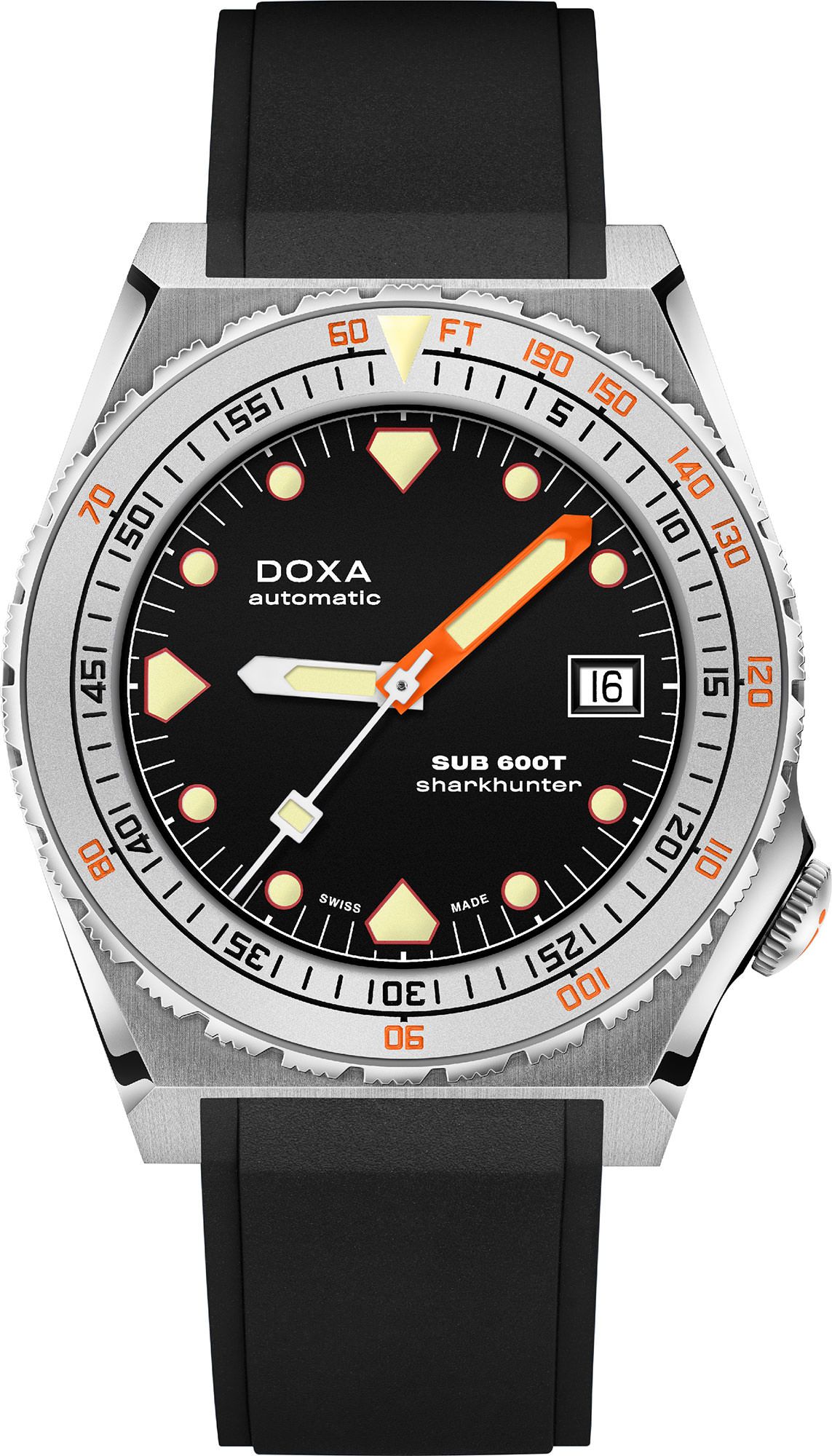 Doxa SUB 600T Sharkhunter Black Dial 40 mm Automatic Watch For Men - 1