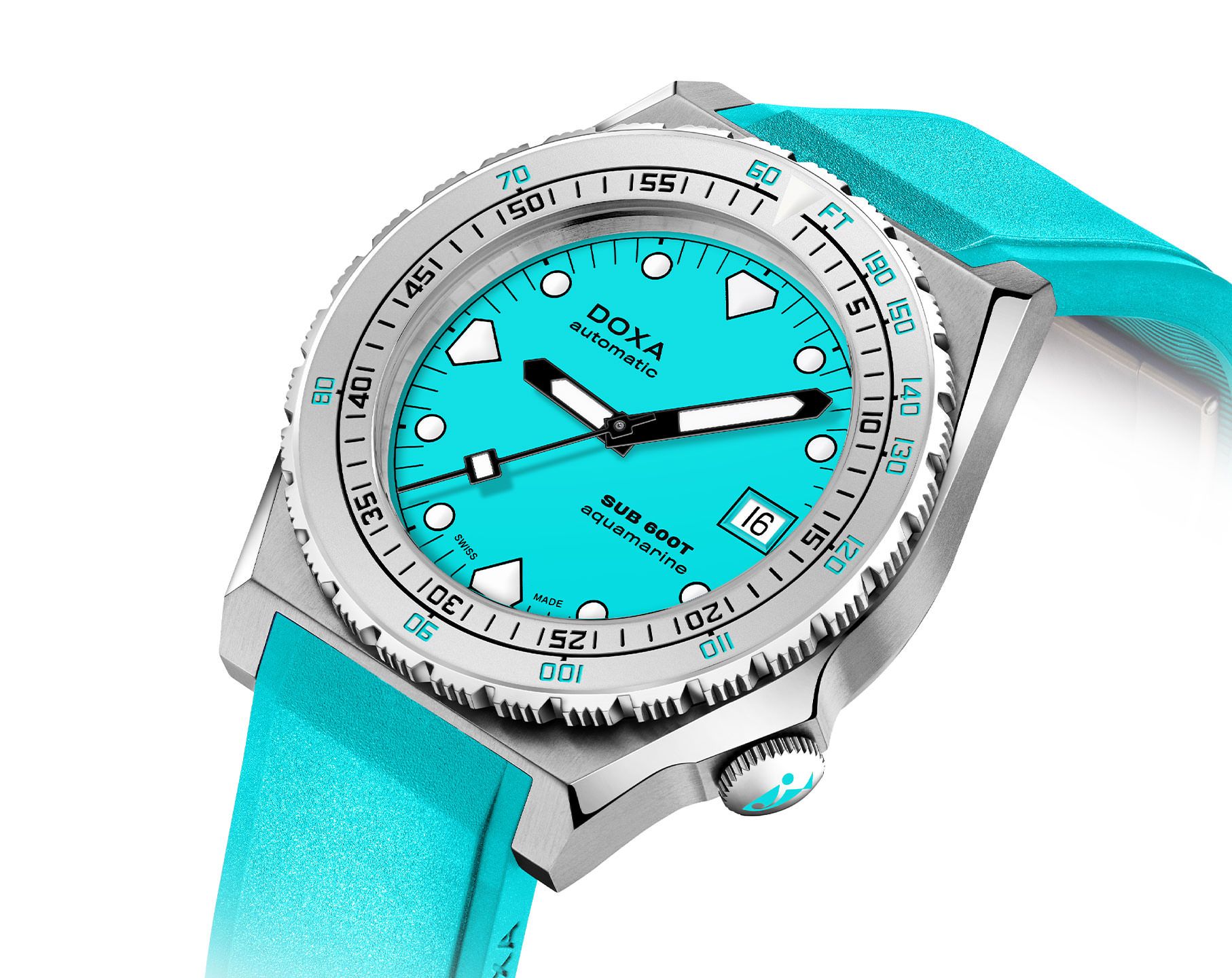 Doxa SUB 600T Aquamarine Turquoise Dial 40 mm Automatic Watch For Men - 2