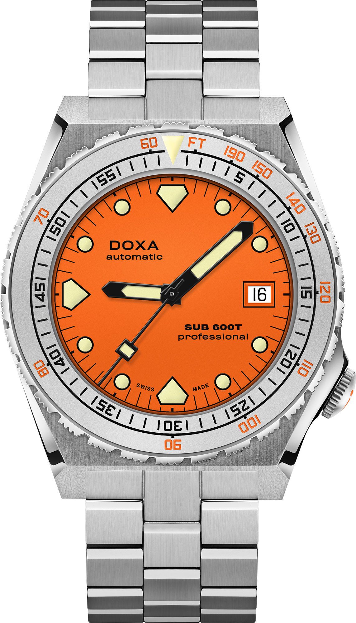 Doxa SUB 600T Professional Orange Dial 40 mm Automatic Watch For Men - 1