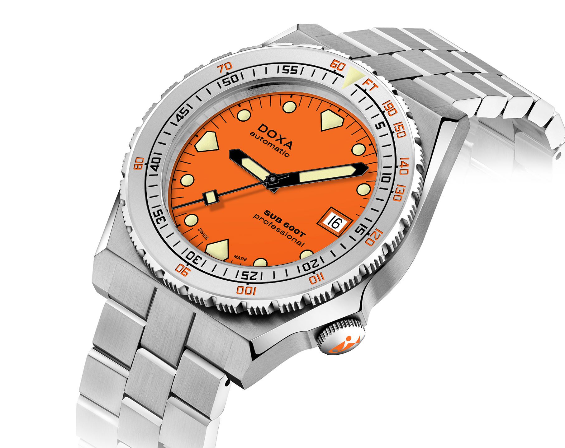 Doxa SUB 600T Professional Orange Dial 40 mm Automatic Watch For Men - 2