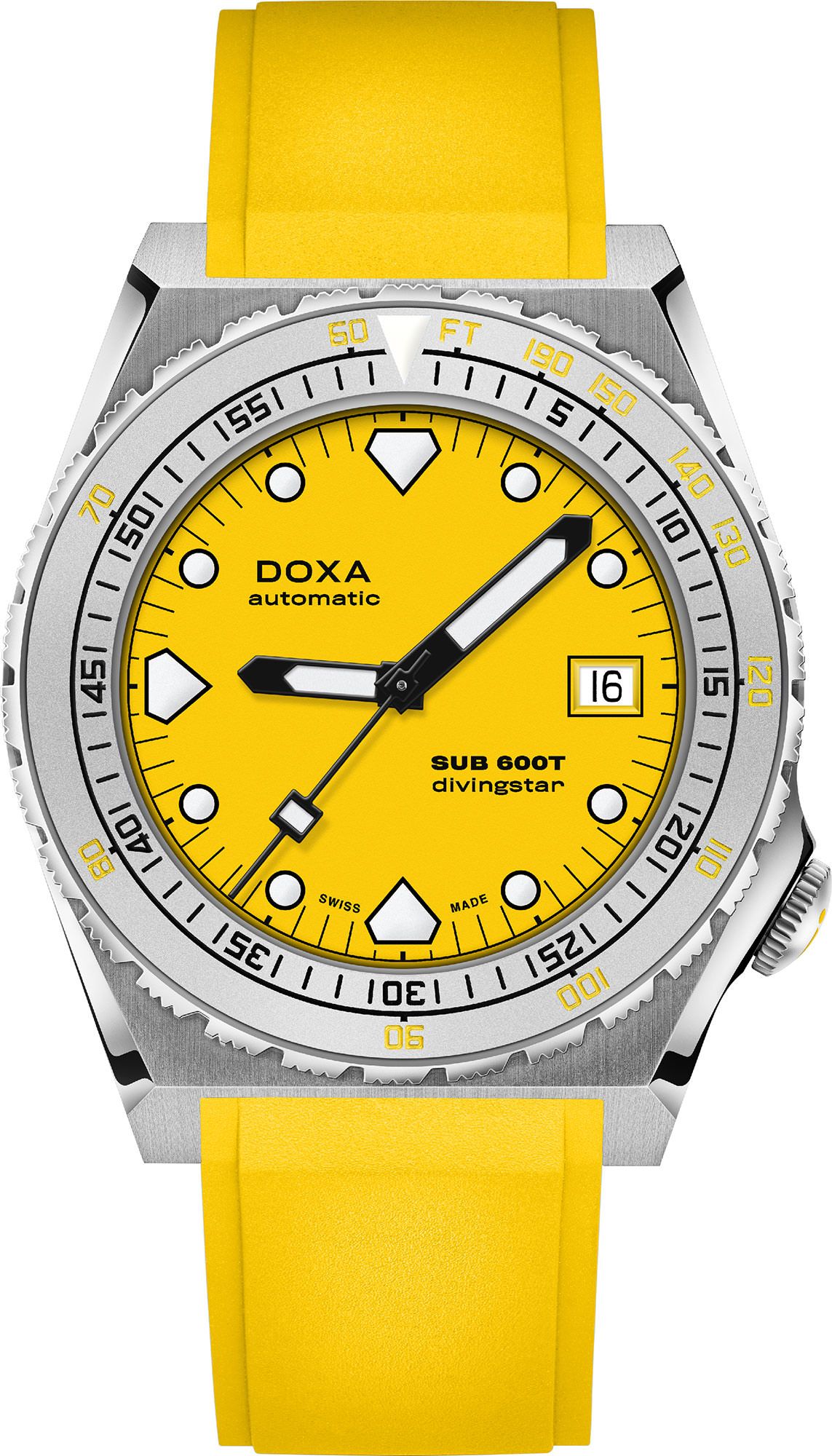 Doxa SUB 600T Divingstar Yellow Dial 40 mm Automatic Watch For Men - 1