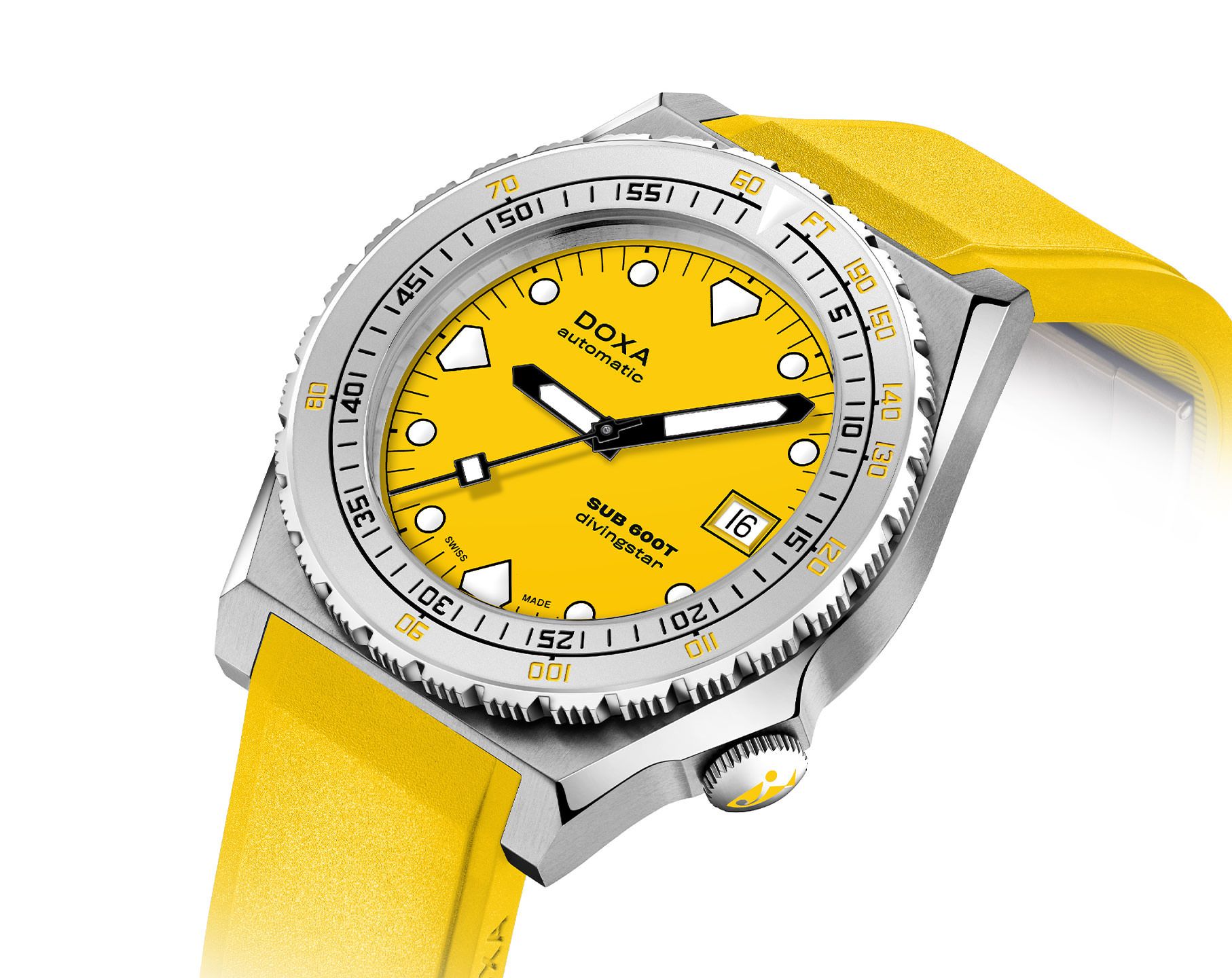 Doxa SUB 600T Divingstar Yellow Dial 40 mm Automatic Watch For Men - 2