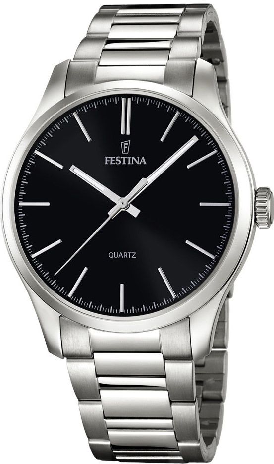 Festina Classics  Black Dial 43.5 mm Quartz Watch For Men - 1