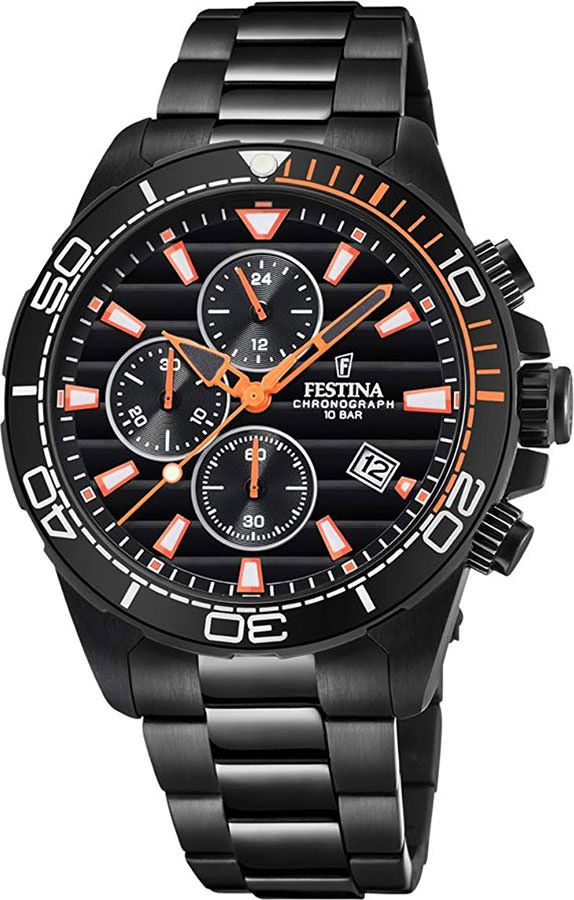 Festina The Originals  Black Dial 43 mm Quartz Watch For Men - 1