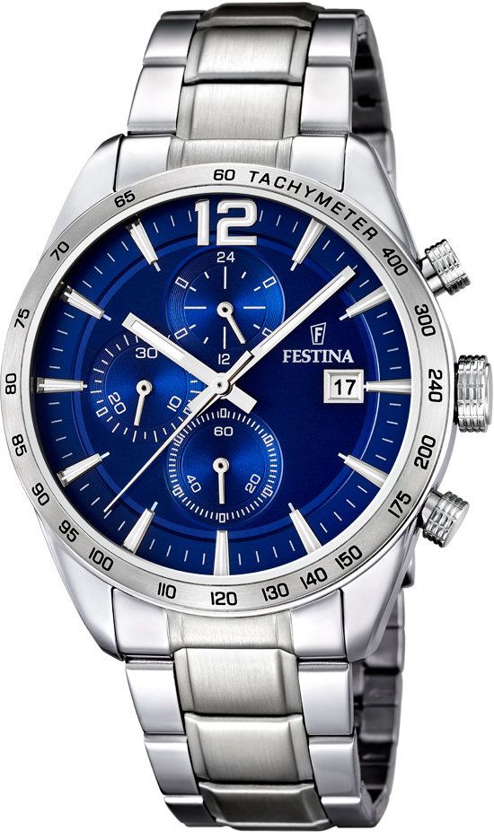 Festina Timeless Chrono  Blue Dial 43.5 mm Quartz Watch For Men - 1