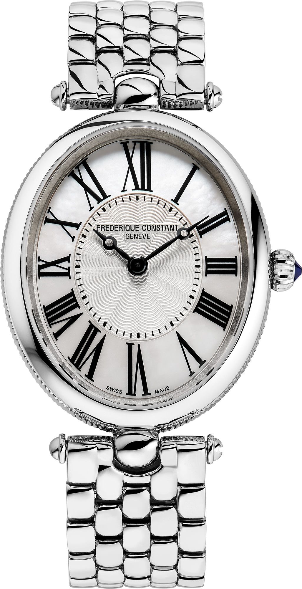 Frederique Constant Classics Art Déco Oval Silver Dial 25 mm Quartz Watch For Women - 1