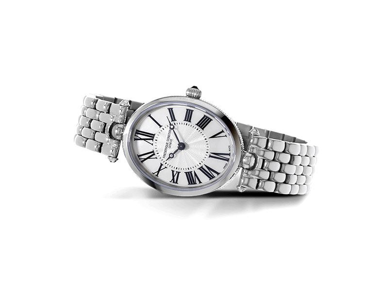 Frederique Constant Classics Art Déco Oval Silver Dial 25 mm Quartz Watch For Women - 6