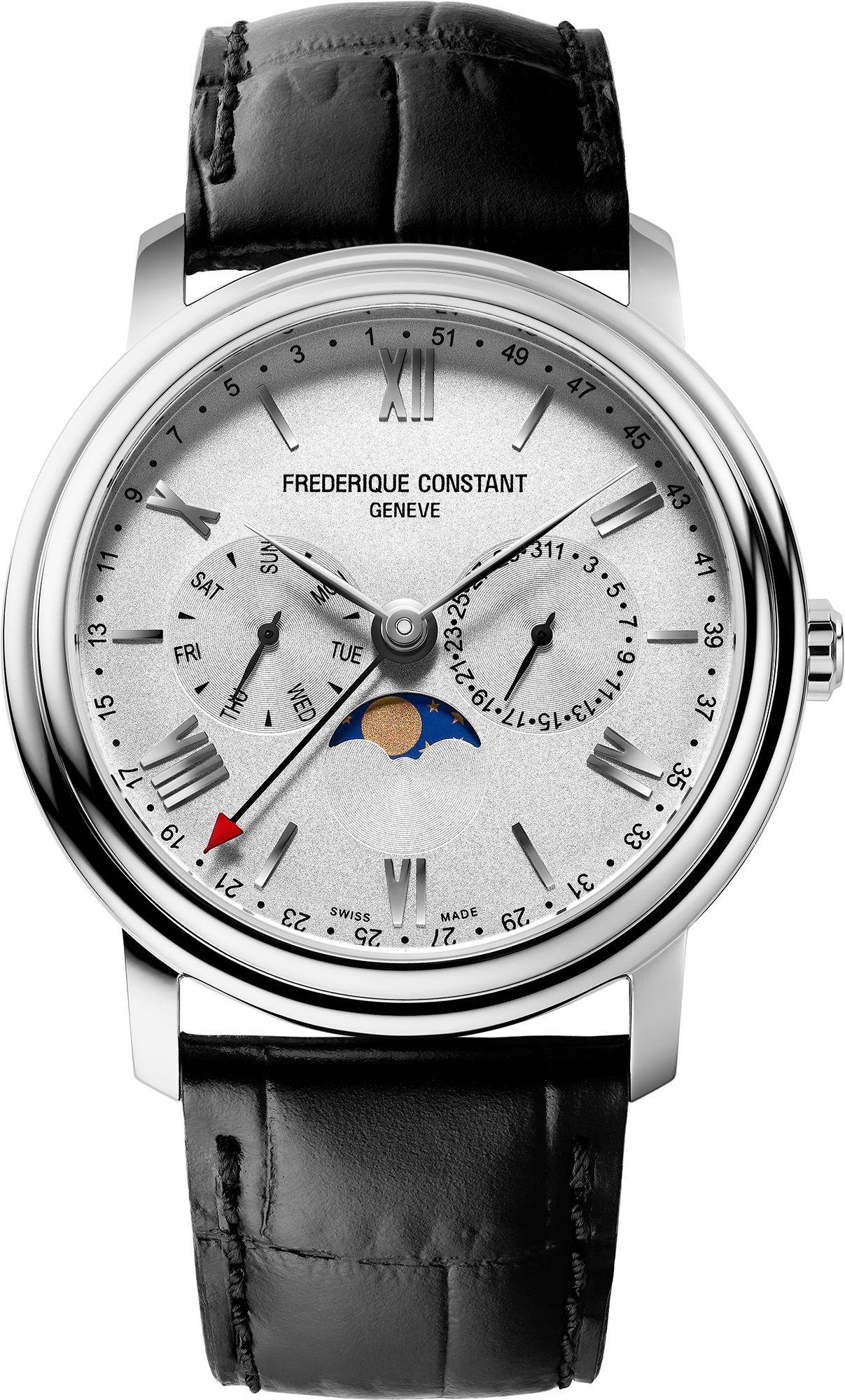 Frederique Constant Classics Business Timer Silver Dial 40 mm Quartz Watch For Men - 1