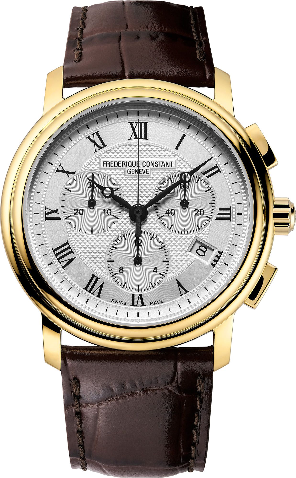 Frederique Constant Classics Quartz Chronograph Silver Dial 40 mm Quartz Watch For Men - 1