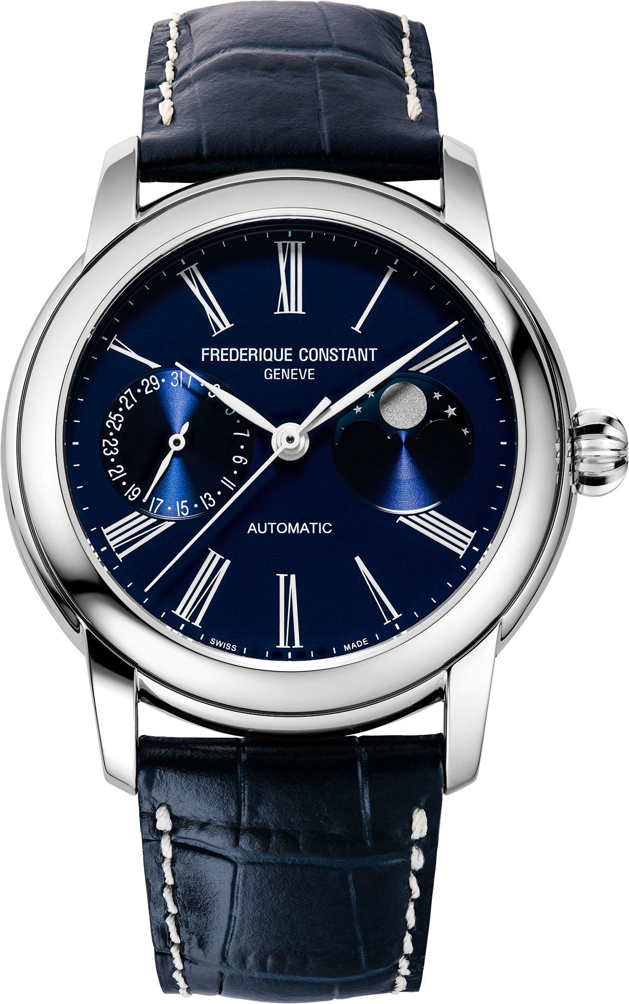 Frederique Constant Manufacture Classic MoonPhase Blue Dial 42 mm Automatic Watch For Men - 1