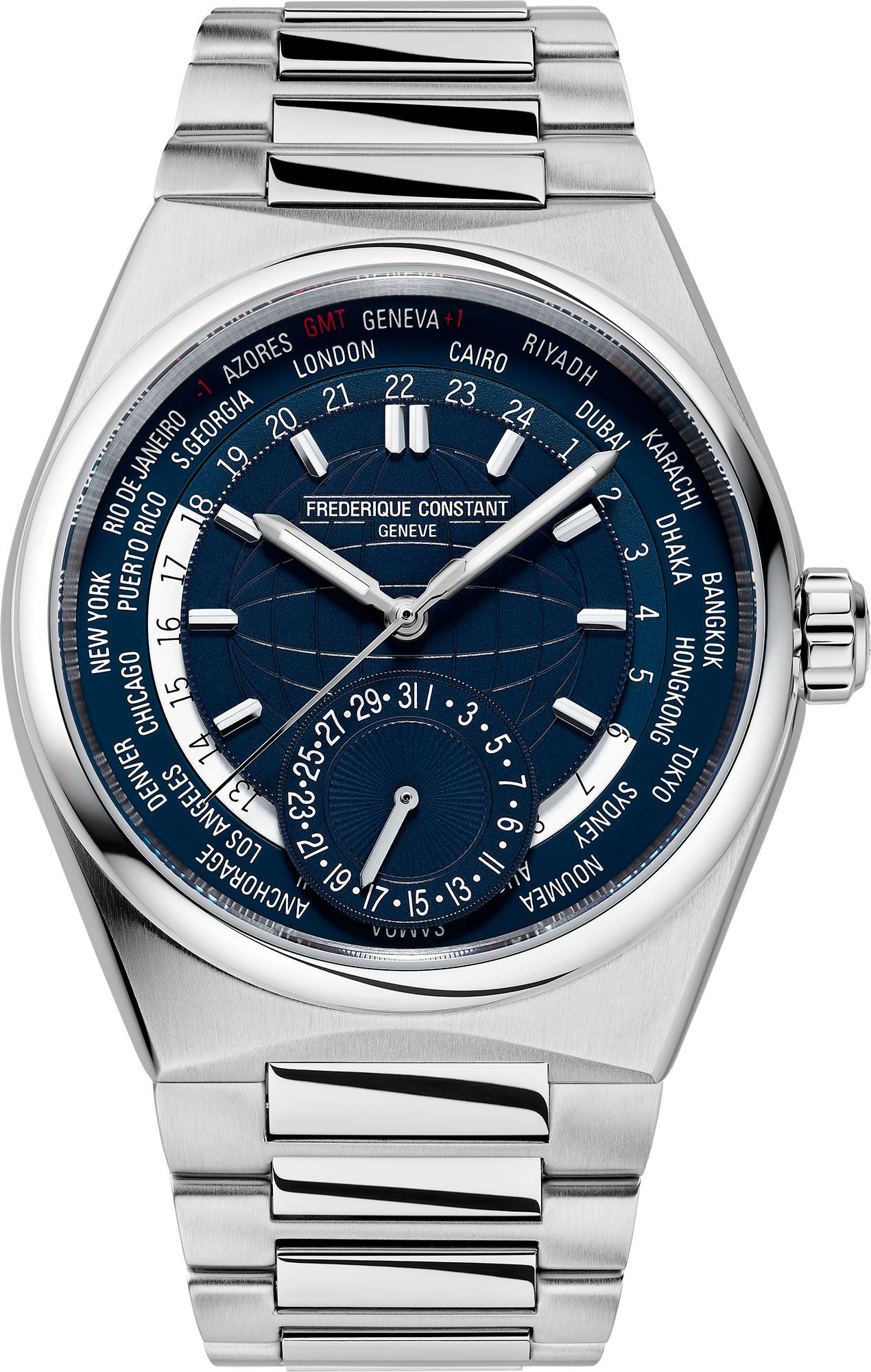 Frederique Constant Highlife Highlife WorldTimer Manufacture Blue Dial 41 mm Automatic Watch For Men - 1