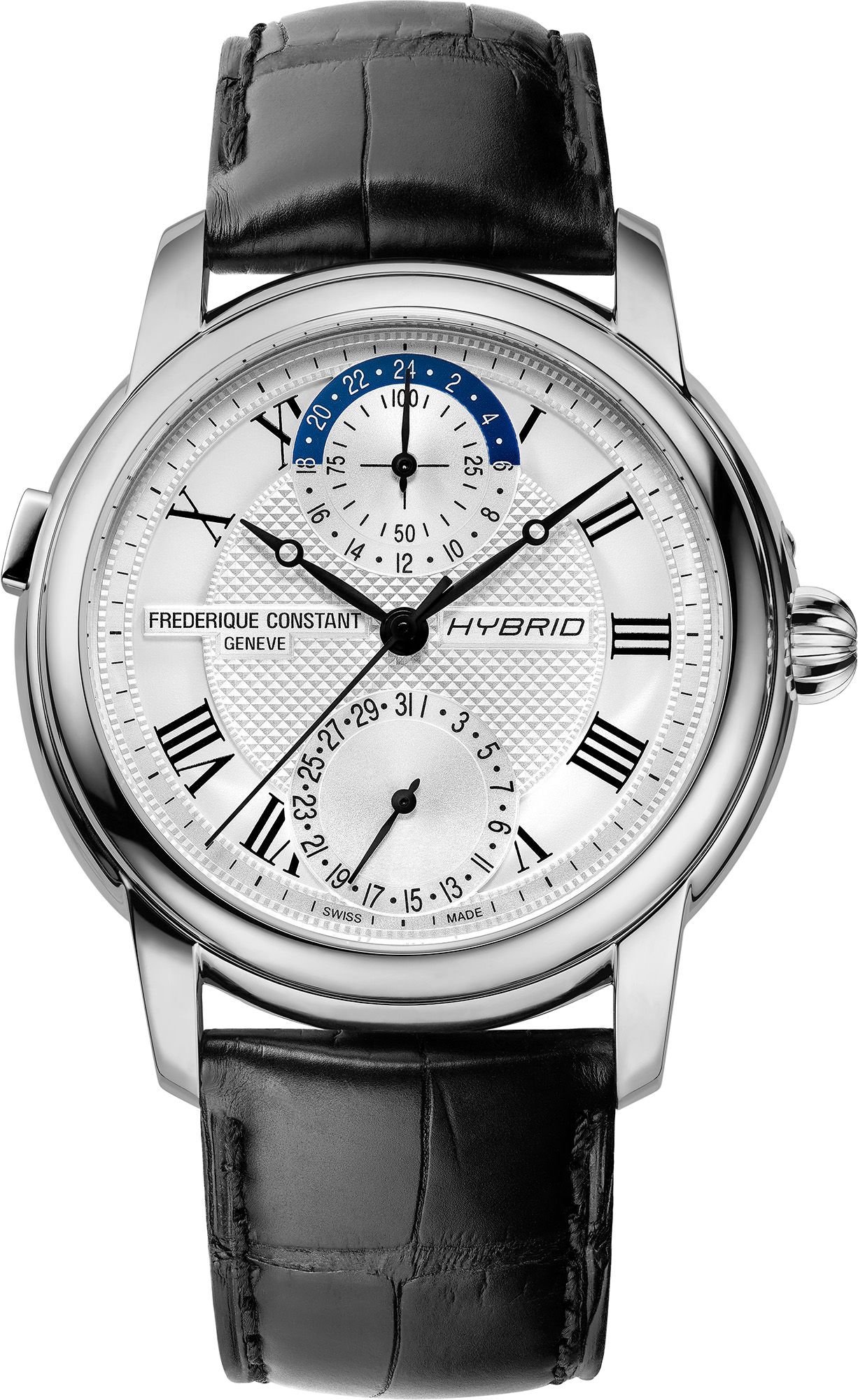 Frederique Constant Manufacture Hybrid Manufacture Silver Dial 42 mm Automatic Watch For Men - 1