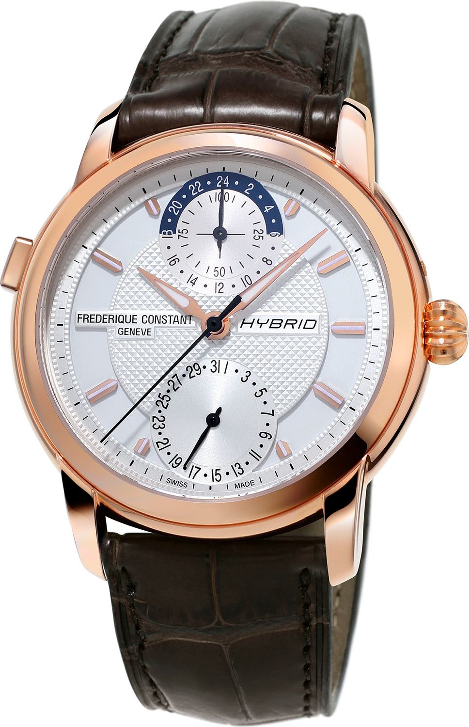 Frederique Constant Manufacture Hybrid Manufacture Silver Dial 42 mm Automatic Watch For Men - 1