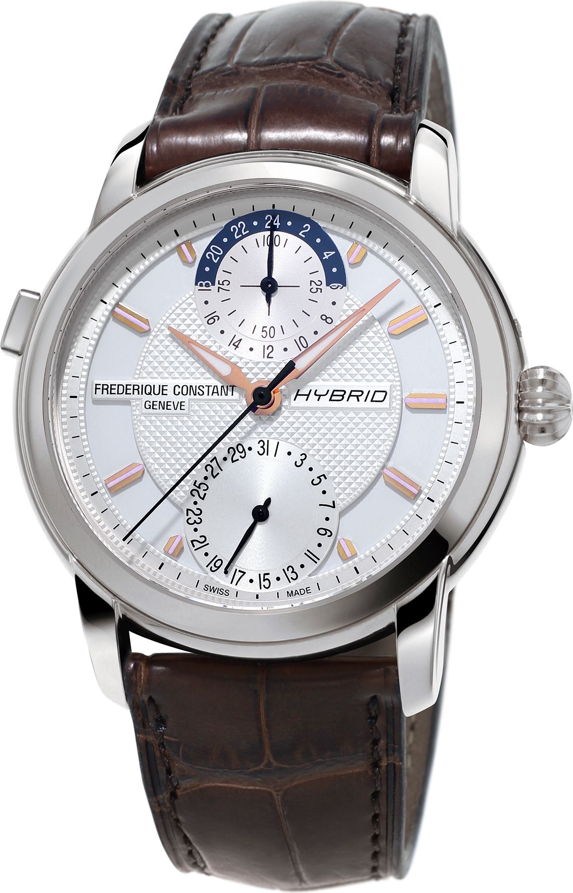 Frederique Constant Manufacture Hybrid Manufacture Silver Dial 42 mm Automatic Watch For Men - 1