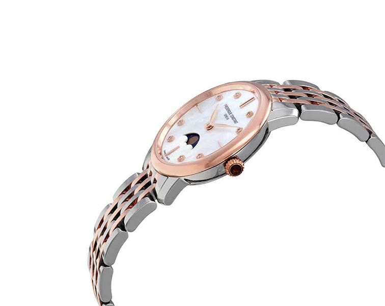 Frederique Constant Slimline Ladies MoonPhase MOP Dial 30 mm Quartz Watch For Women - 2