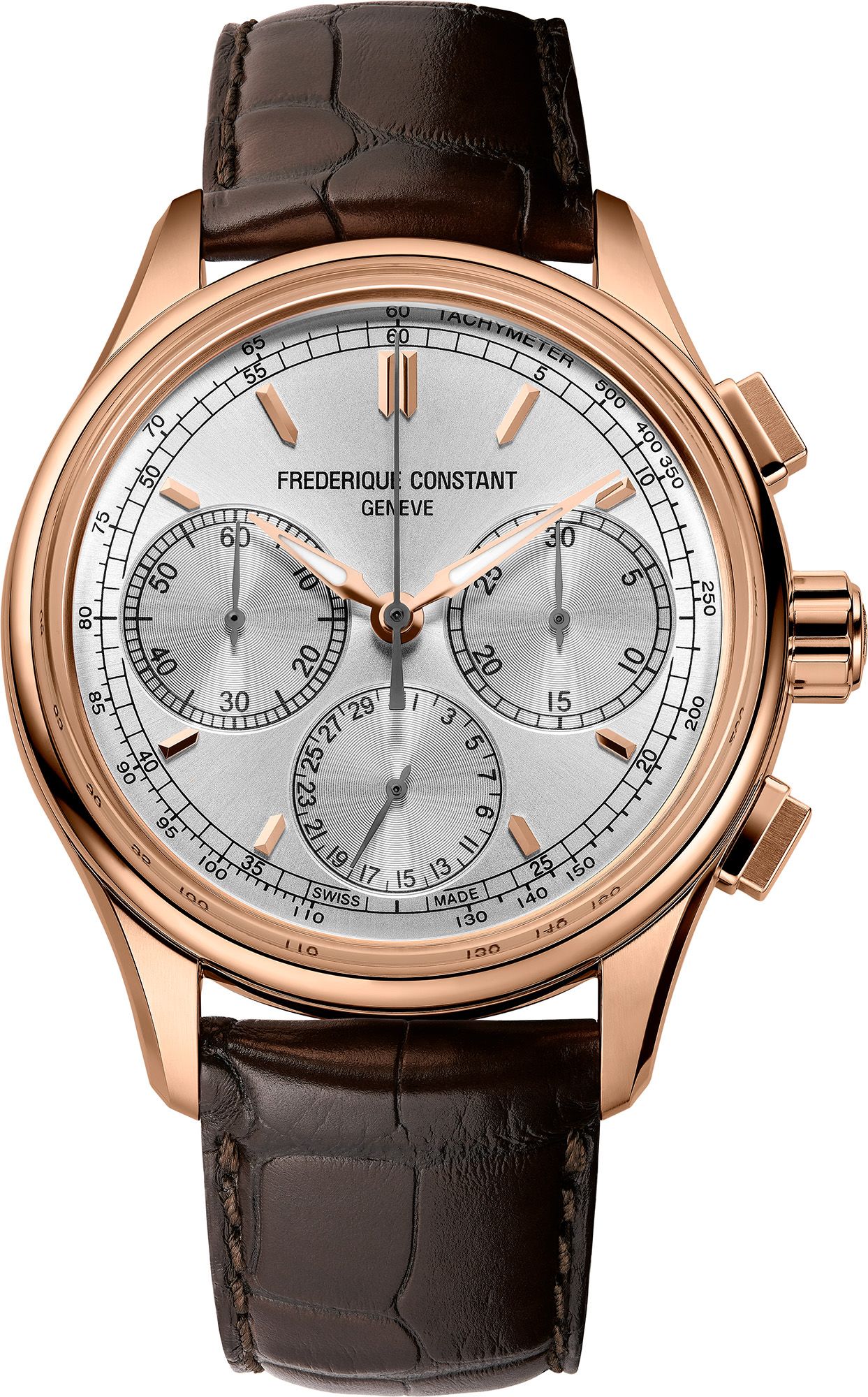 Frederique Constant Manufacture Flyback Chronograph Silver Dial 42 mm Automatic Watch For Men - 1