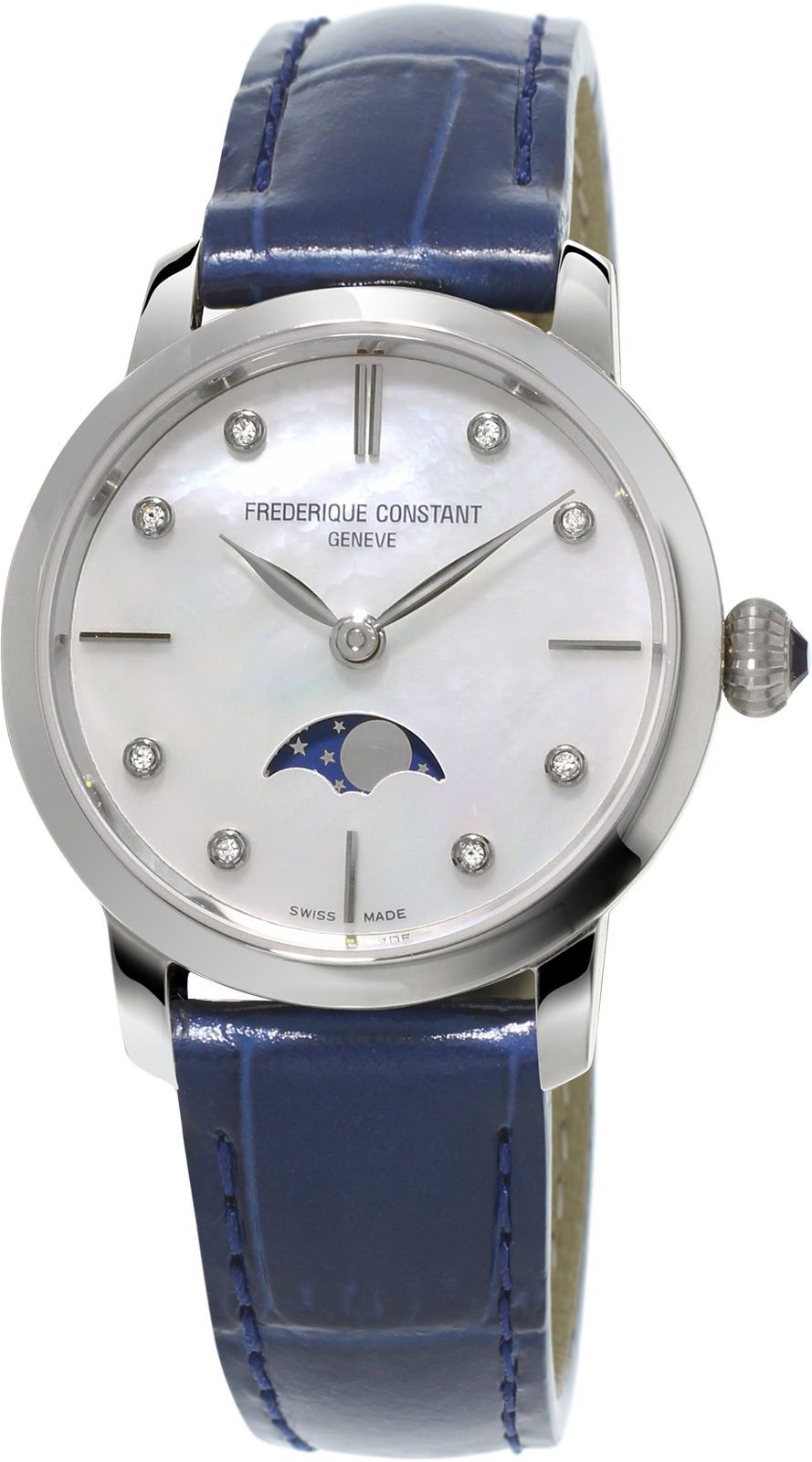 Frederique Constant Slimline Moonphase MOP Dial 30 mm Quartz Watch For Women - 1