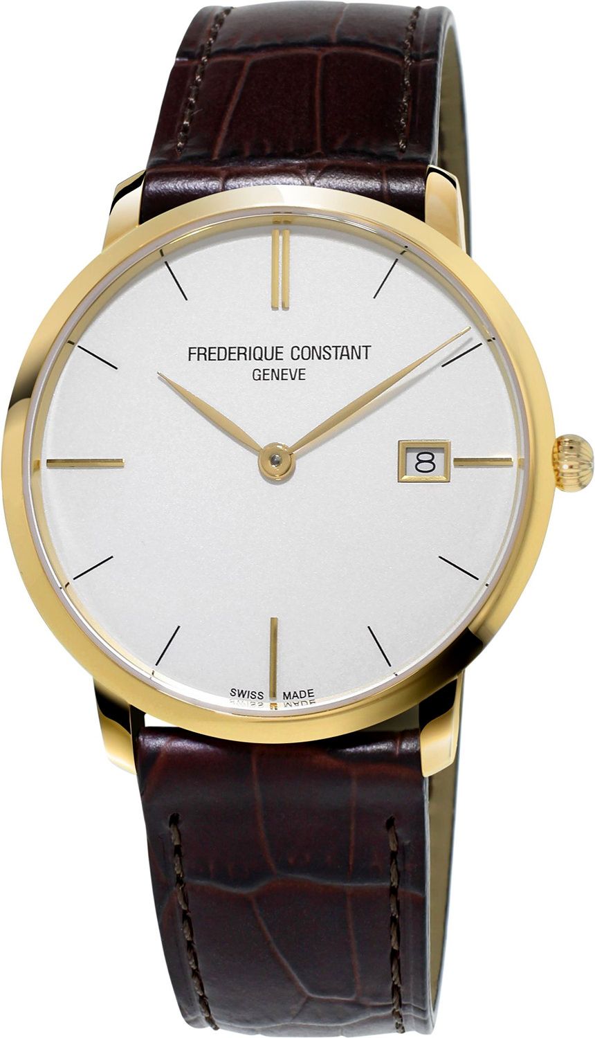 Frederique Constant Slimline Gents Silver Dial 38.4 mm Quartz Watch For Men - 1