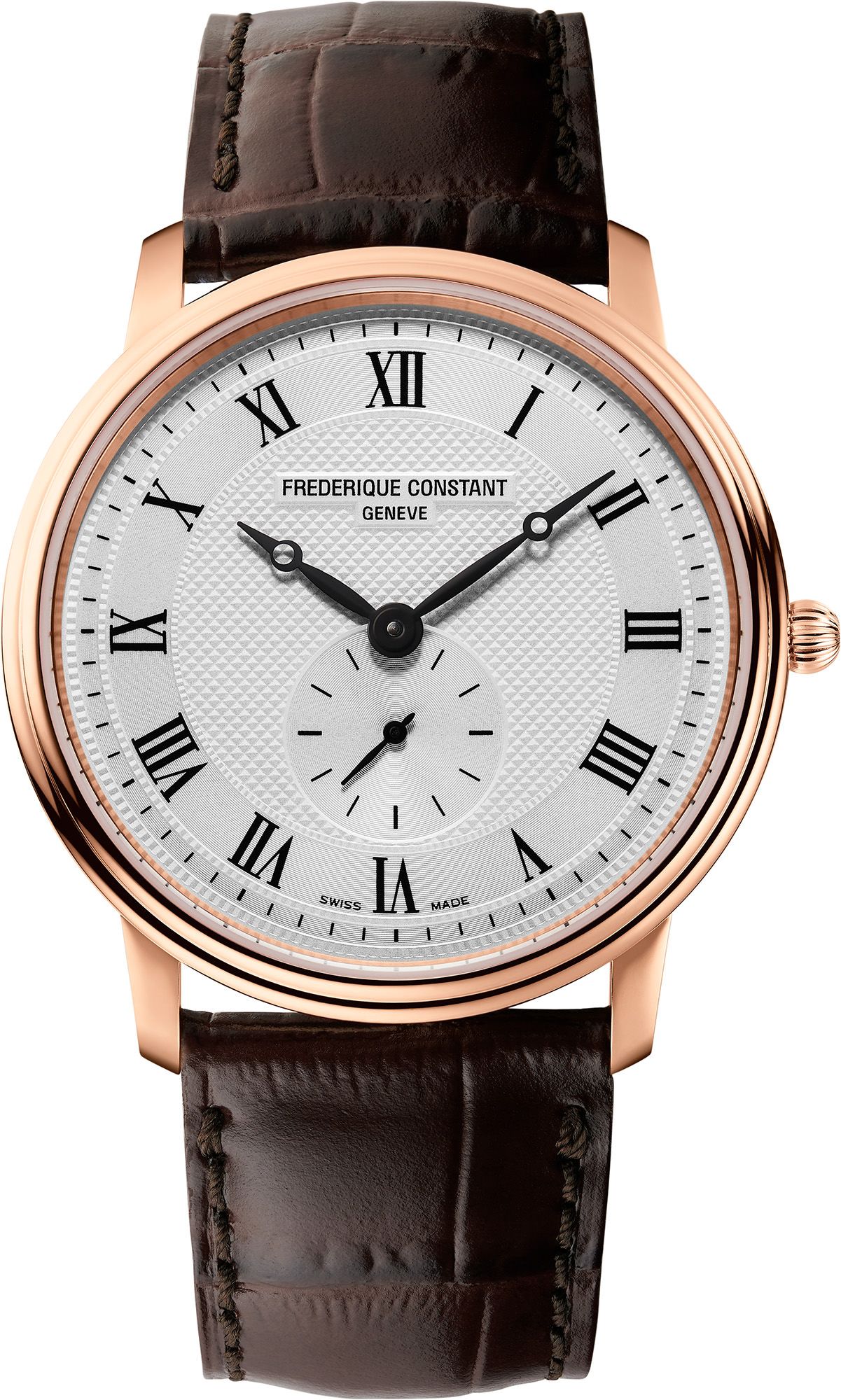 Frederique Constant Slimline Gents Small Seconds Silver Dial 37 mm Quartz Watch For Men - 1