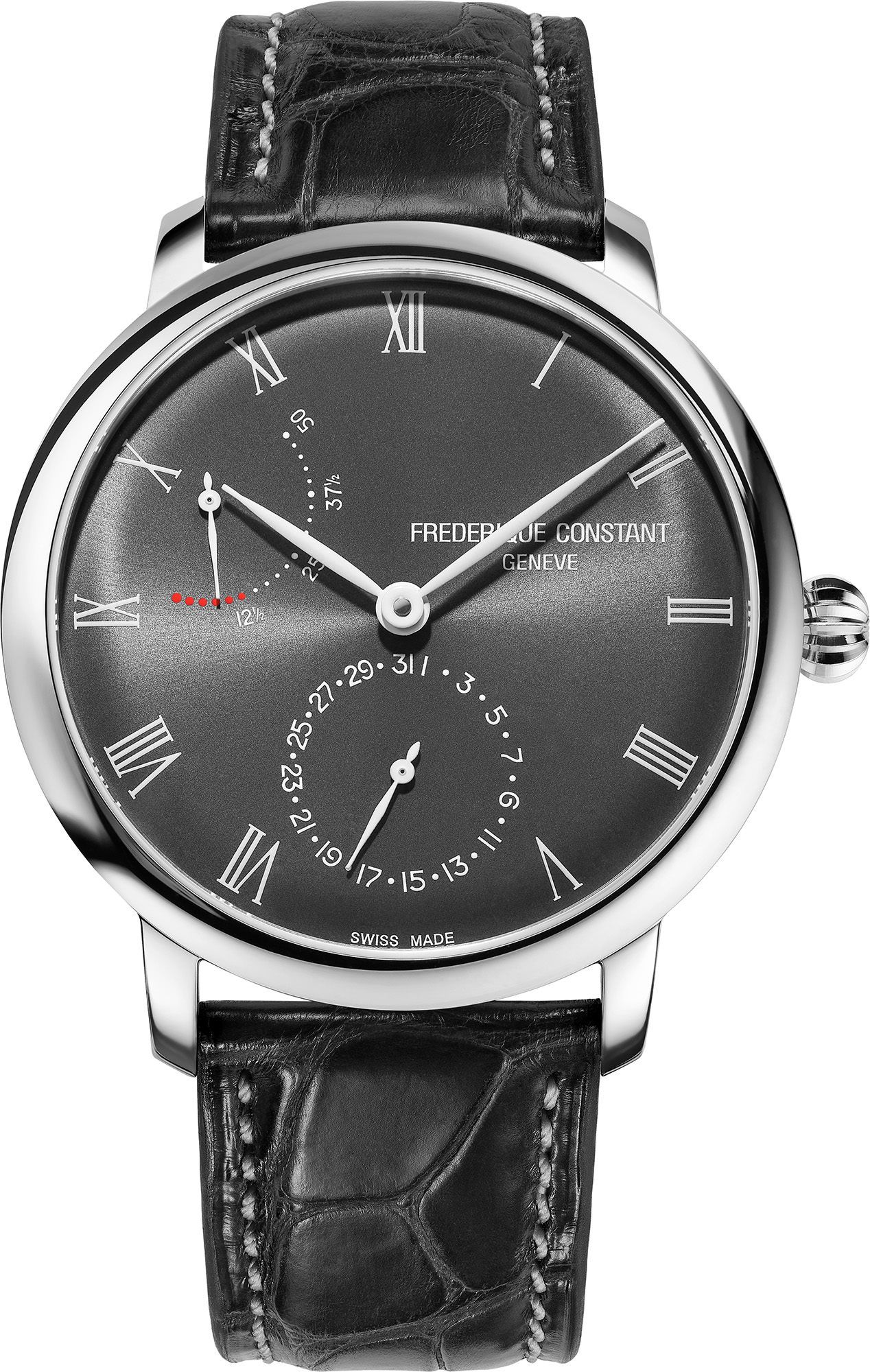 Frederique Constant Manufacture Slimline Power Reserve Black Dial 40 mm Automatic Watch For Men - 1