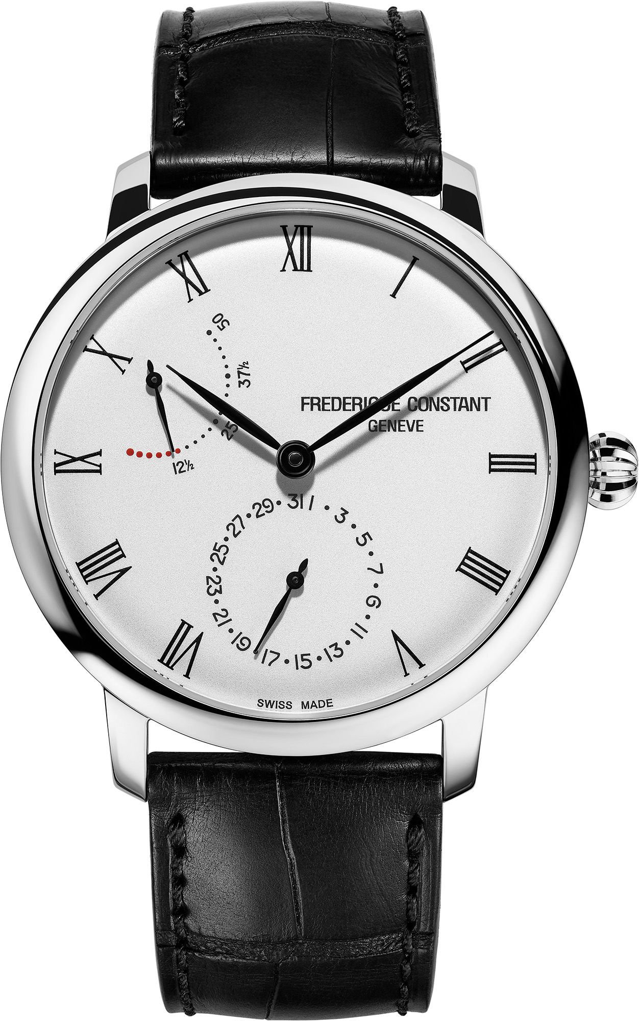 Frederique Constant Manufacture Slimline Power Reserve Silver Dial 40 mm Automatic Watch For Men - 1