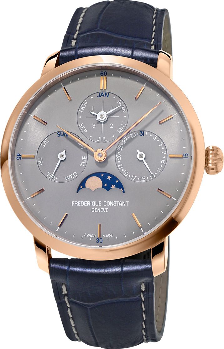 Frederique Constant Manufacture Slimline Perpetual Calendar Grey Dial 42 mm Automatic Watch For Men - 1