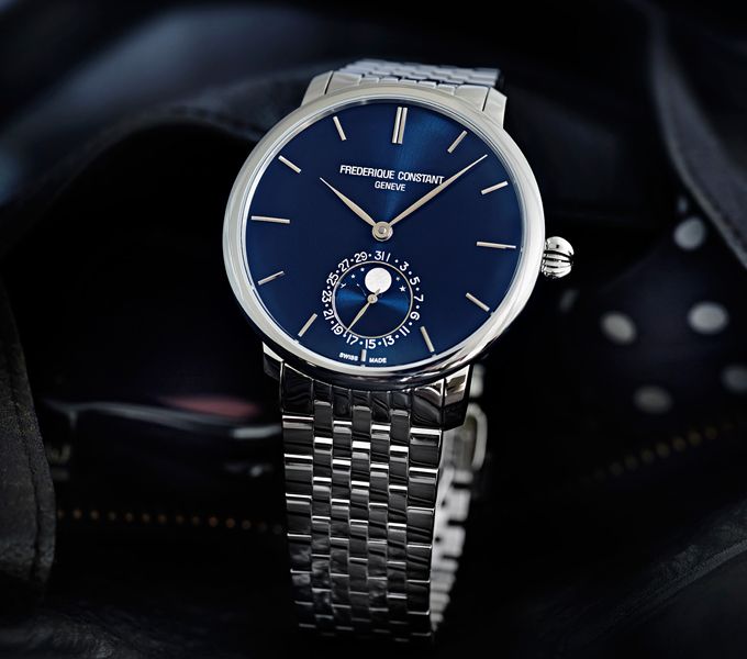 Frederique Constant Manufacture Slimline MoonPhase Gents Blue Dial 42 mm Automatic Watch For Men - 4