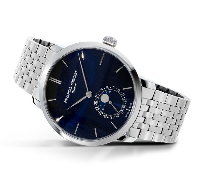 Frederique Constant Manufacture Slimline MoonPhase Gents Blue Dial 42 mm Automatic Watch For Men - 3