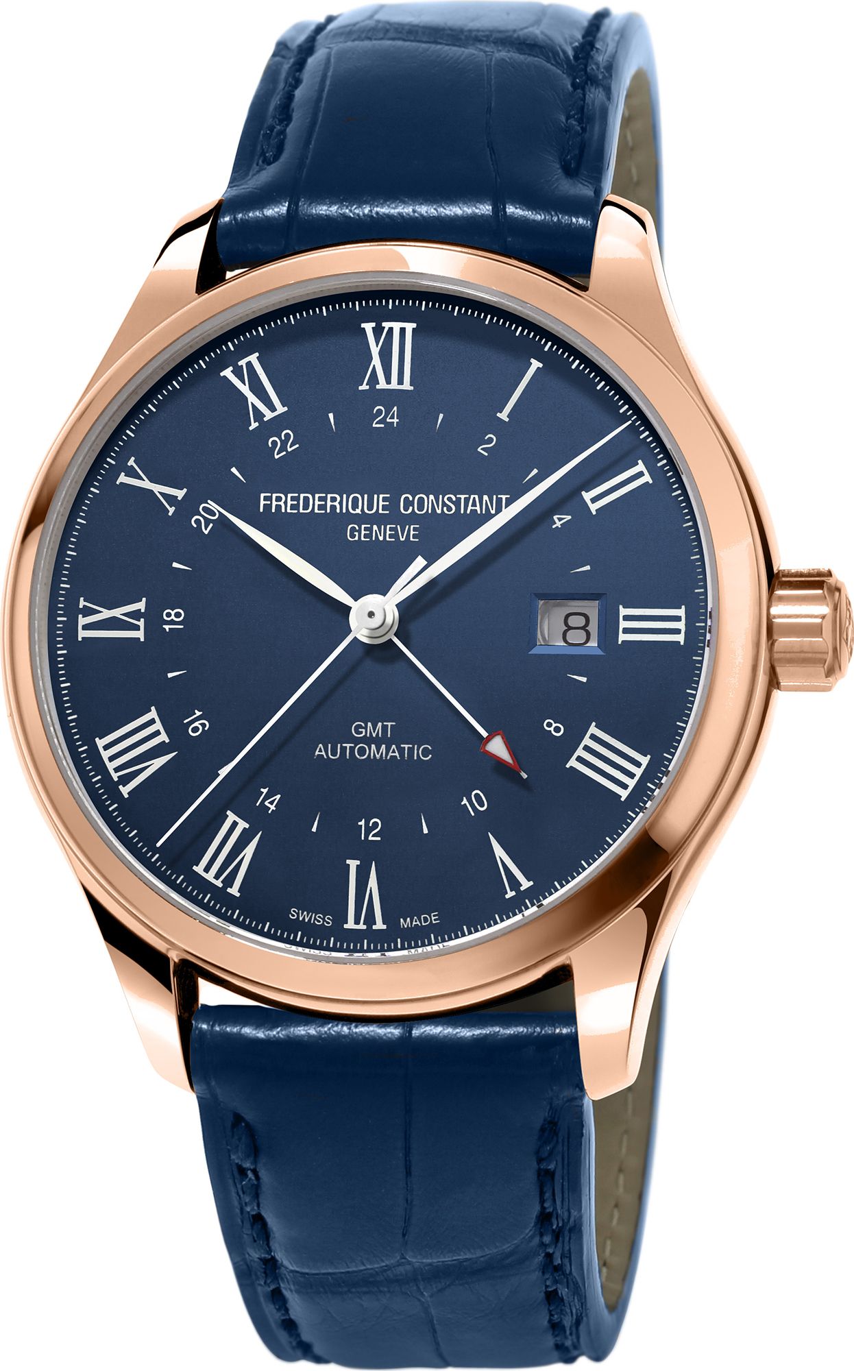 Frederique Constant Classics Classics Automatic GMT Blue Dial 42 mm Automatic Watch For Men - 1