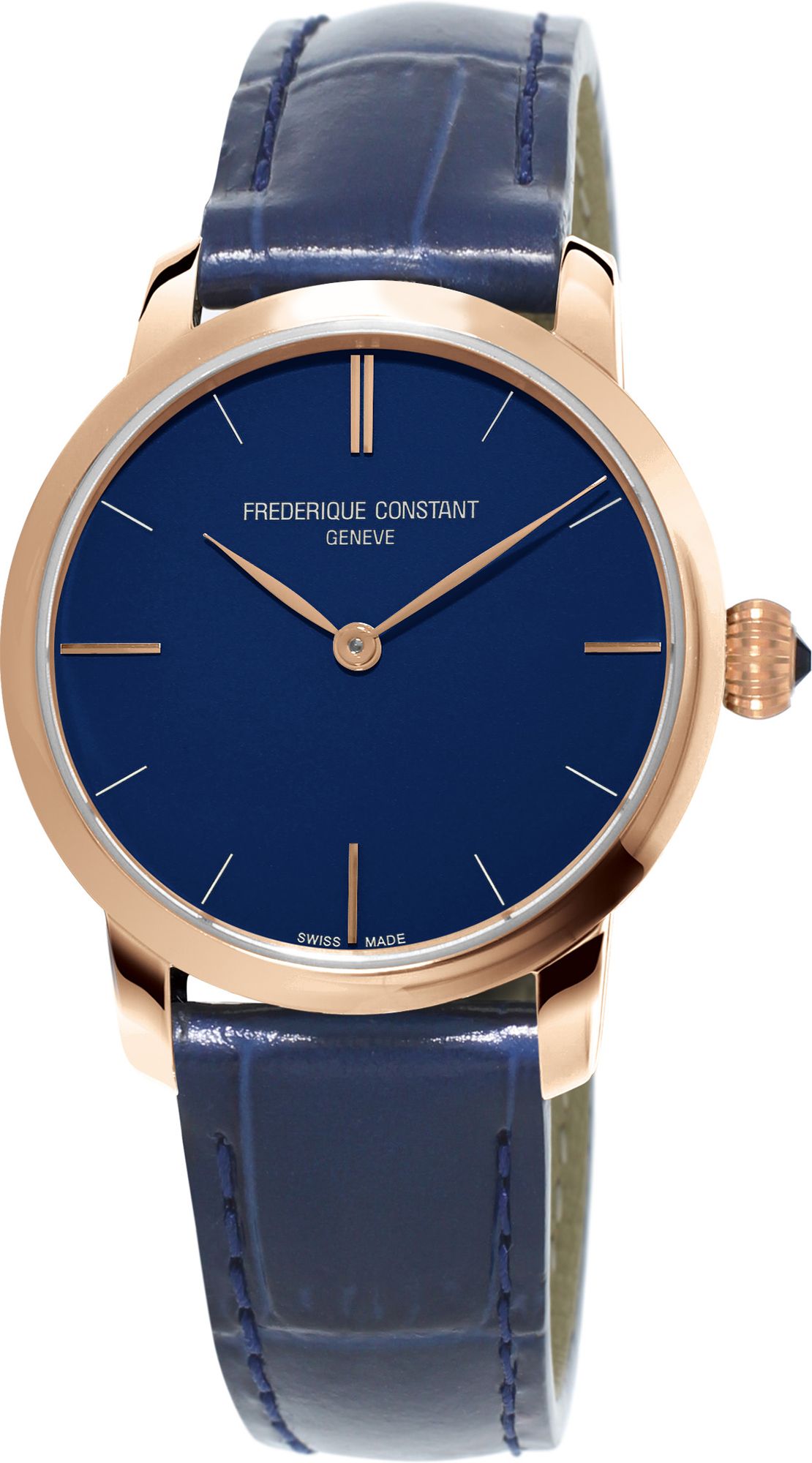 Frederique Constant Slimline Ladies Blue Dial 29 mm Quartz Watch For Women - 1