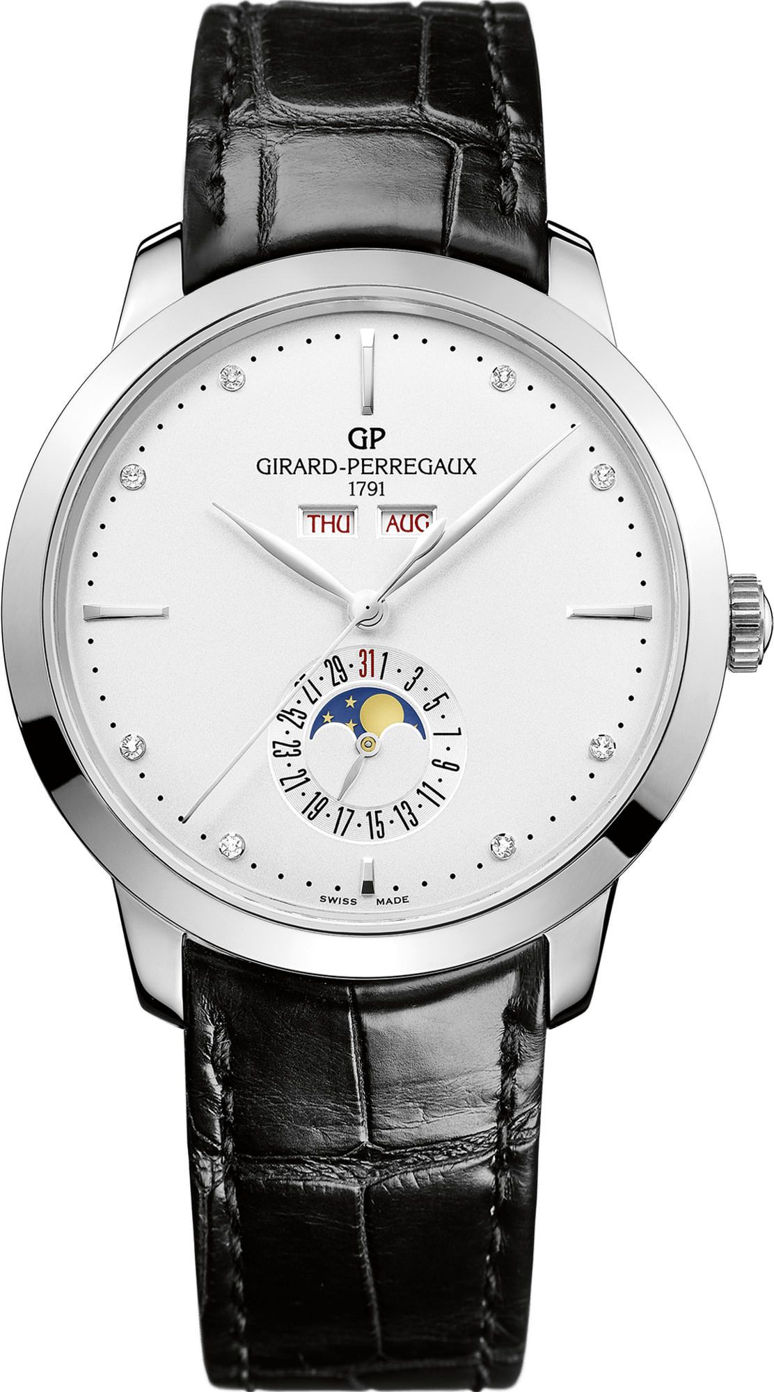 Girard-Perregaux 1966 Full Calendar Silver Dial 40 mm Automatic Watch For Men - 1