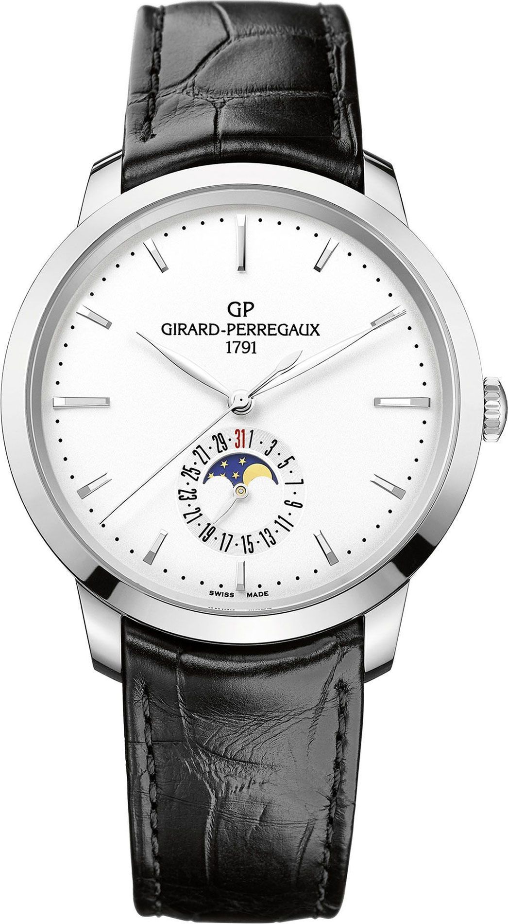 Girard-Perregaux 1966 Moon Phases Silver Dial 40 mm Automatic Watch For Men - 1