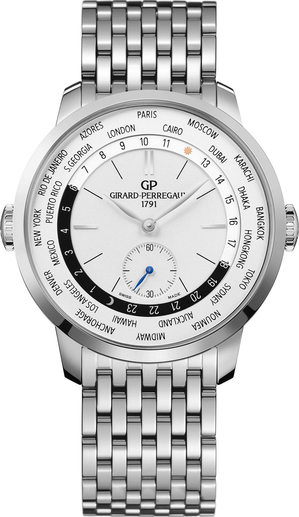 Girard-Perregaux 1966 WW.TC Silver Dial 40 mm Automatic Watch For Men - 1