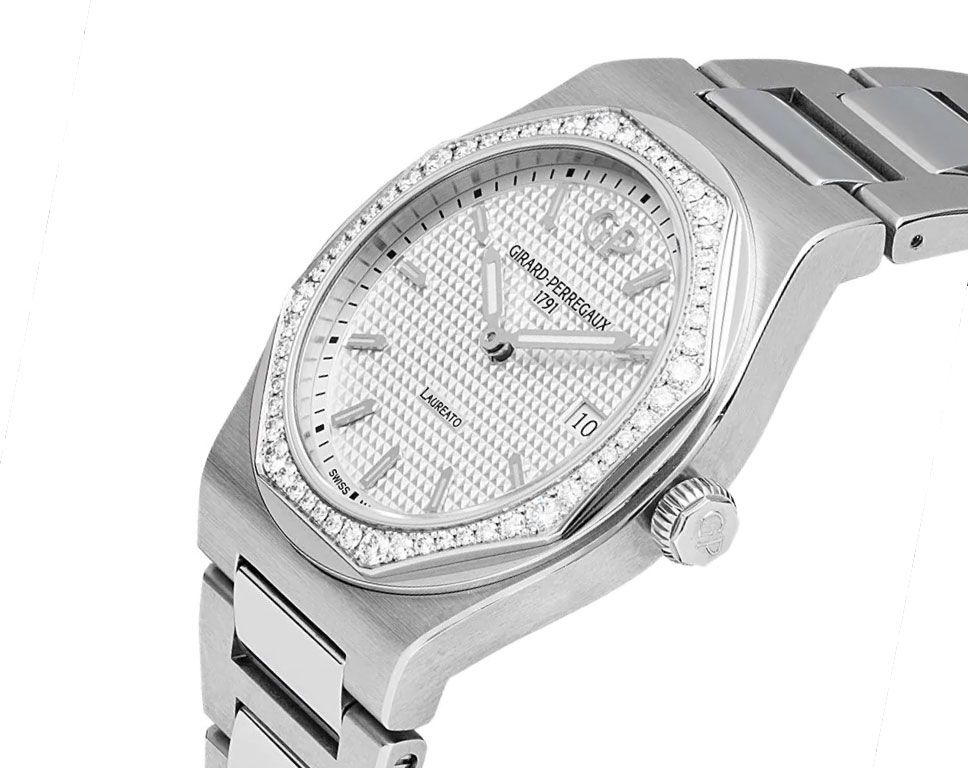 Girard-Perregaux Laureato Classic Laureato Silver Dial 34 mm Quartz Watch For Women - 4