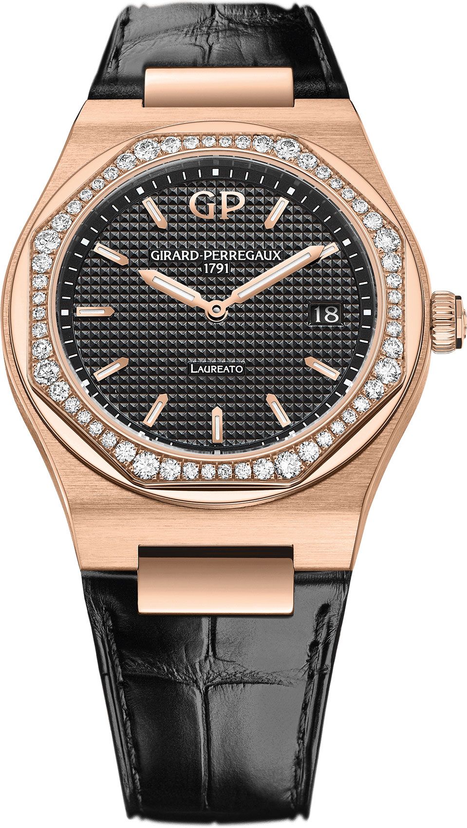 Girard-Perregaux Laureato Classic Laureato Black Dial 34 mm Quartz Watch For Women - 1