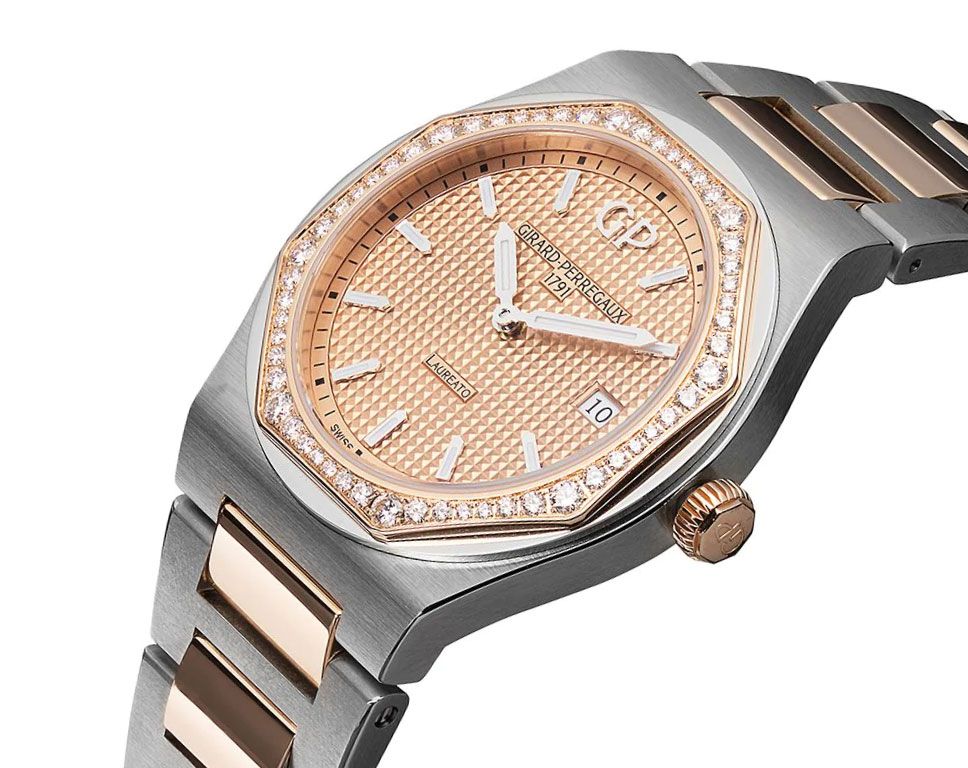 Girard-Perregaux Laureato Classic Laureato Rose Gold Dial 34 mm Quartz Watch For Women - 5