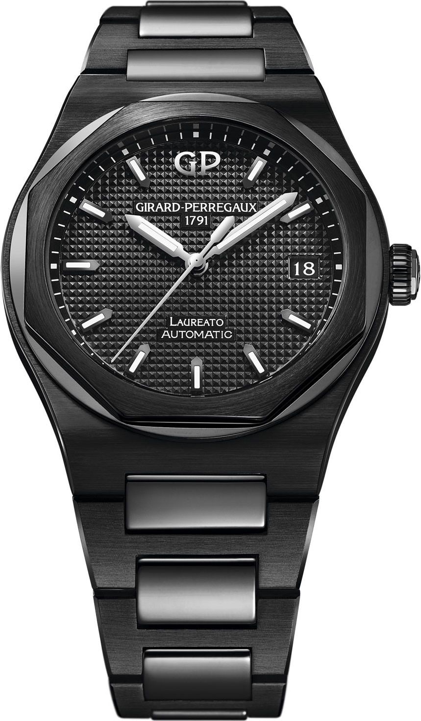 Girard-Perregaux Laureato Classic Laureato Black Dial 38 mm Automatic Watch For Unisex - 1